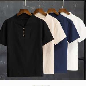 Completo da <span class=keywords><strong>Uomo</strong></span> Estivo Leggero in Lino Taglie Forti Stile Cinese Retrò Ampio in <span class=keywords><strong>Cotone</strong></span> e Lino Due Pezzi Moda Sehe - Product Image 5