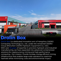 Système de refroidissement liquide DrolinBox American 40HC pour centre de données, 192 unités S21 Hydro, 1200 kW max.