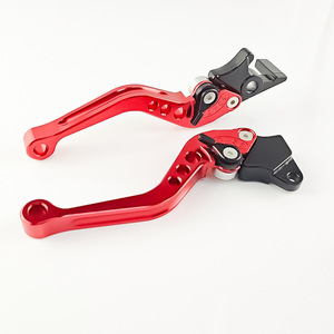 Palanca de Freno para Motocicleta Qiangye, Roja y Negra, Ajustable, para Frenos de Disco y Tambor Delanteros y Traseros, Asistencia para Manillar - Product Image 3