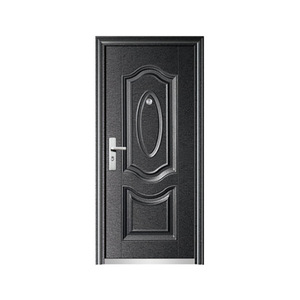 Porte de sécurité plate noire en fer métallique, extérieure, antivol, à commande manuelle, complète, pour maison, villa, appartement, entrée. - Product Image 4