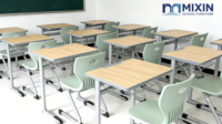 Ensemble pupitre et chaise pour étudiant, design populaire, facile à nettoyer, durable, pour salle de classe scolaire