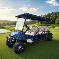 Carrito de Golf Eléctrico Todoterreno de 6 Plazas, Motor de CA de 4.0kW, 35KM/H, 90km de Autonomía, para Resorts de Montaña y Lugares Turísticos