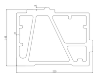 Rayo láser personalizado resistente tamaño grande 6063 Procesamiento de extrusión de aluminio personalización haz de perfil de extrusión de aluminio