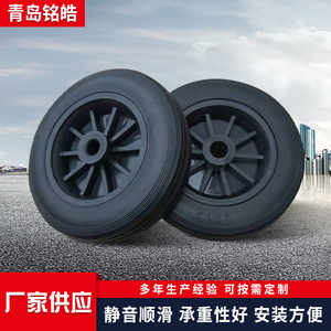 Solid Rubber Caster Wheels 5 Inch Firm Tread For Industrial <b>Trolleys</b> And <b>Tool</b> Carts - Product Image 5