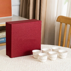 Espresso Cup <b>Set</b> of Six Bone China Exquisite High-end Middle Eastern European Style <b>Tea</b> Cups and Saucers <b>Gift</b> Box for Home Use - Product Image 1
