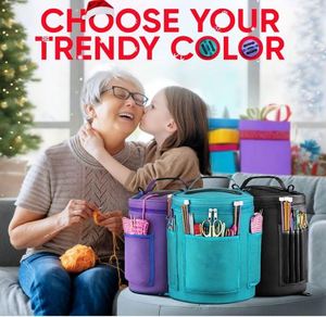 Free Sample Hot Sales Durable Knitting and <b>Crochet</b> Organizer with Needle Case Yarn <b>Crochet</b> <b>Storage</b> Tote <b>Bag</b> Yarn <b>Storage</b> - Product Image 6