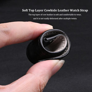 Ремешок для часов из натуральной кожи с треугольной стальной пряжкой 12 мм 20 мм 26 мм - Product Image 5