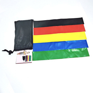 Bandes de Résistance TPE Force Moyenne pour Yoga, Fitness, Étirements et Remodelage des Fessiers, Ensemble d'Exercices avec Sac en Maille - Product Image 1