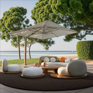 Ensemble de canapés modernes incurvés <span class=keywords><strong>en</strong></span> <span class=keywords><strong>teck</strong></span>, directement de l'usine, écologiques, pour extérieur, villa, hôtel, jardin, excellent rapport qualité-prix - Product Image 1