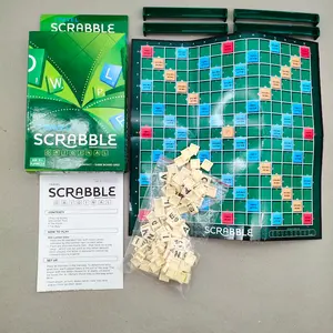गर्म बिक्री कस्टम प्लास्टिक के लिए टाइल्स के साथ scrabbles बोर्ड खेल खेल