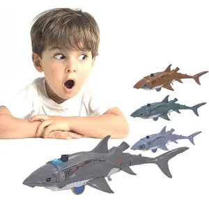 无线电控制鲨鱼泡泡机婴儿动物鲨鱼泡泡枪儿童户外玩具水上玩具派对户外