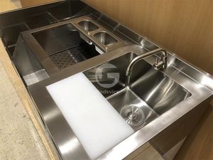 Estación de Bar para Cócteles de Acero Inoxidable / Estación de Servicio para Bartender / Estación de Comida Fría - Product Image 6