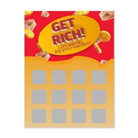 Cartes de visite personnalisées pour fabricants avec 9 zones à gratter, sérigraphie, revêtement UV, pour tirages au sort et gagnants importants