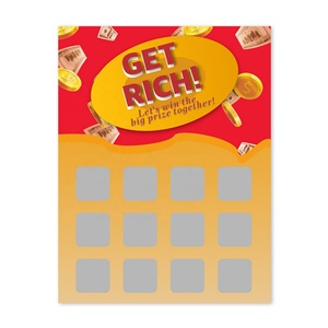 Win Big Prizes Scratch <b>Cards</b> Manufacturer 9 Scratch-Off Areas Digital Printing Uv Coating Custom for Lucky Draw - Product Image 3