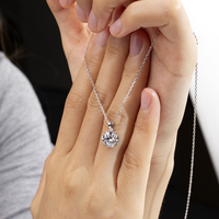 Pendentif diamant cultivé en laboratoire pendentif diamant solitaire avec certificat IGI pendentif collier diamant 18K