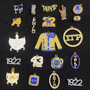 Sigma Gamma Rho Philo Sorority DIY Schmuckherstellungsset 1922-1943 Charm-Anhänger Klassische Legierung Buchstaben-Halskette Ohrringe Armband - Product Image 2