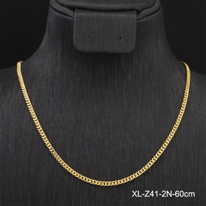 Chaîne cubaine en laiton plaqué or pour homme, design hip-hop, collier long, prix de gros Jxx 2022 - Product Image 4