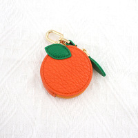 Porte-monnaie miniature en PU, série de fruits créatifs et mignons, porte-clés, sac de rangement, pendentif