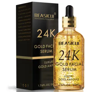 Nouveau produit blanchissant de haute qualité 24k Gold Serum Hyaluronic Acid Nano Korea Skin Care Anti Aging Serum Productos De Belleza