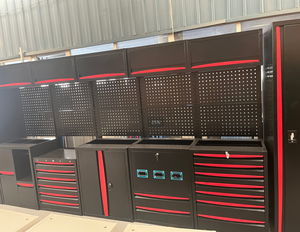 Postes de travail modulaires en acier robuste personnalisables, <span class=keywords><strong>établi</strong></span>s de travail de <span class=keywords><strong>garage</strong></span>, armoires à outils, 12 tiroirs avec serrure à clé, capacité de charge de 1000 kg - Product Image 4