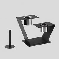 Valse Mini Cheminée à alcool portable moderne autoportante en acier inoxydable, table de chauffage à bioéthanol à flamme réelle pour salle à manger intérieure