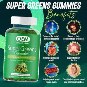Factory Green Superfood Gummies Suppléments verts quotidiens Favorise la santé du foie, la santé digestive et le système immunitaire - Product Image 3