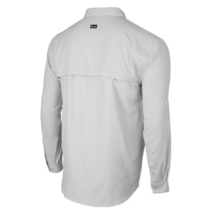 قمصان صيد مخصصة بأكمام طويلة من البوليستر سريعة الجفاف بحماية من الأشعة فوق البنفسجية وأزرار سفلية وياقة للرجال - Product Image 3