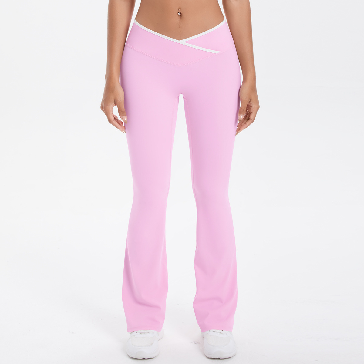 Pantalon large rose