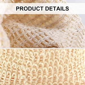 Sac en filet de sisal naturel personnalisé avec cordon de serrage, pochette à savon bio, sac à savon en maille - Product Image 6