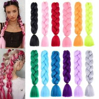 En promotion : Cheveux synthétiques Yaki en vrac pour tresses, haute qualité, 24 pouces, 100g, prix de gros
