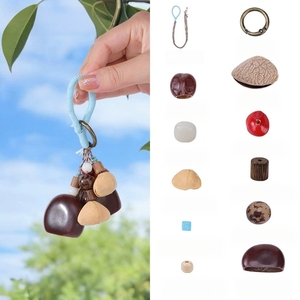 Wholesale Ethnic Natural Fruit Shell Key Ring <b>Wind</b> <b>Chime</b> DIY Bodhi Seed Bead Handicraft Accessory - Product Image 4
