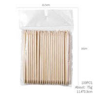 100 bâtonnets spatules jetables double extrémité en bois pour manucure et pédicure - Application facile, marque OEM