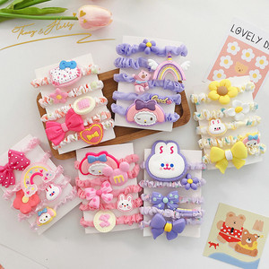 <span class=keywords><strong>Tracy</strong></span> y Herry 5 unids/set nuevo coreano encantador de dibujos animados Scrunchies para niñas flores accesorios para el pelo Pelo elástico - Product Image 4