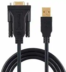 电缆连接6.6英尺USB至DB9母转换器电缆USB至RS232串行适配器 (FTDI芯片)