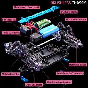 <span class=keywords><strong>Voiture</strong></span> de drift RC à l'échelle réelle, tout-terrain, haute vitesse, jouet télécommandé pour garçons, vitesse 70 km/h - Product Image 3