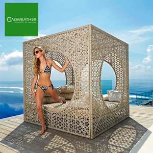 Chaise longue de <span class=keywords><strong>jardin</strong></span> en rotin PE de haute qualité, imperméable, pour la piscine, la plage, les complexes hôteliers et les hôtels - Product Image 2