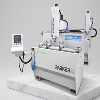 Centre d'usinage CNC en aluminium PARKER 4 axes, fraiseuse-perceuse multifonctionnelle pour PVC/UPVC/acier inoxydable, pour fenêtres/portes et murs-rideaux