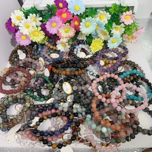 สร้อยข้อมือคริสตัลควอตซ์ผสมวัสดุขนาด8มม. งานหัตถกรรมบำบัดสำหรับเป็นของขวัญและของตกแต่ง - Product Image 4