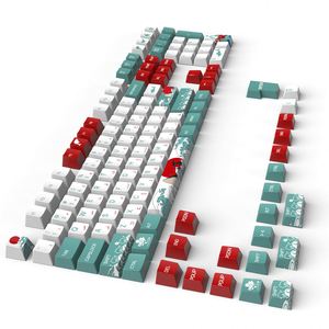 X515 Keycaps PBT sublimés Cool Coral Sea pour claviers mécaniques 61, 68, 84, 87, 81, 96, 98, 104, 10 touches, Keycaps requin personnalisés pour switches - Product Image 4