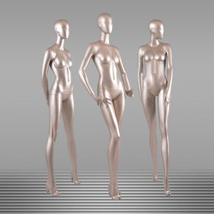 Maniquí de cuerpo <span class=keywords><strong>entero</strong></span> para mujer, maniquí femenino sexy dorado para exhibición de ventana - Product Image 2