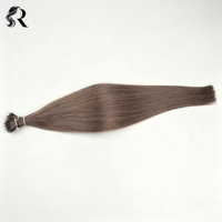 Extensiones de Cabello Virgen Chino de 18-24 Pulgadas, con Punta de Anillo de Queratina Nano, 100% Cabello Humano, Decolorado