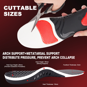 Bán buôn vòm hỗ trợ lót chỉnh hình miếng đệm Fasciitis bàn chân phẳng dụng cụ chỉnh hình giày lót thúc đẩy giảm đau - Product Image 2
