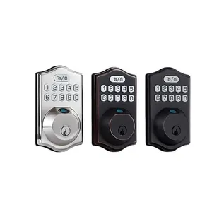 Tuya Nfc Auto Smart Lock Knob Anti-theft Front Door Luxury Home Keypad Smart Fingerprint Deadbolt Lock With Key