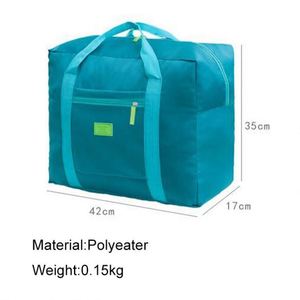 Sac de voyage pliable en nylon imperméable, grande capacité, durable, promotionnel, pas cher, MOQ 100 - Product Image 2