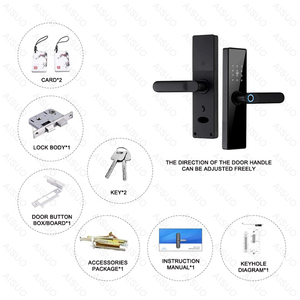 Aisuo tuya wifi thông minh Khóa Cửa Vân Tay sinh trắc học mật khẩu thẻ cerradura inteligente TT khóa kỹ thuật số tuya khóa thông minh - Product Image 6
