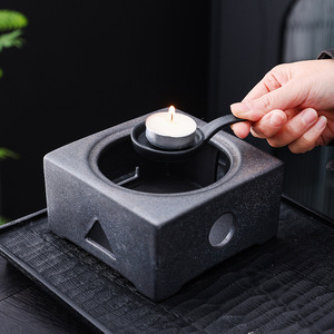 Handmade Japanese Style Retro Ceramic Pottery Drinkware <b>Tea</b> Brewing <b>Pot</b> Zen Charcoal Stove Candle Warm Eco-Friendly - Product Image 5