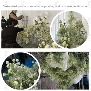 Bunte Gypsophila Blume Tisch läufer, aufregende Hochzeit, Verkaufs schlager