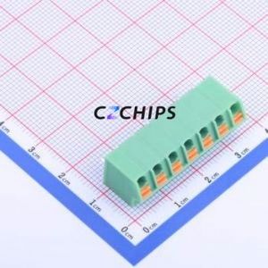 KF250NH-5.0-7P Spring Terminal Block Through hole Component (THT),P=5mm Connector 1x7P 5mm Green 7P - Product Image 1