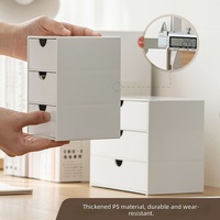 Boîte de rangement créative de style japonais, style tiroir, en plastique PS, organisateur de bureau, compartiments empilables, pour le bureau et la maison