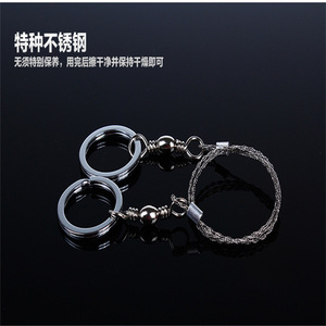 Sierra de alambre para supervivencia al aire libre, herramienta de rescate portátil de acero inoxidable con borde dentado de 360 grados omnidireccional para acampar - Product Image 4